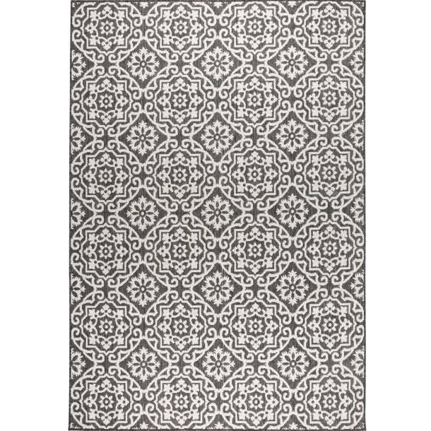 Novogratz Umbria Gray/Black Indoor/Outdoor Rug & Reviews Wayfair